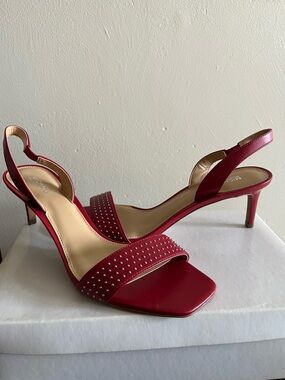 Michael Kors Red Studded Slingback Heels